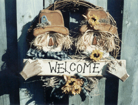 Welcome Scarecrow Wreath