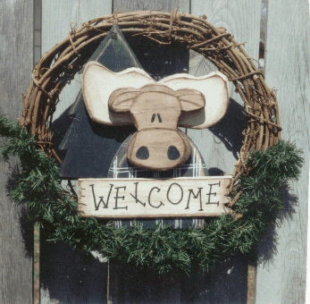 Welcome Moose Wreath